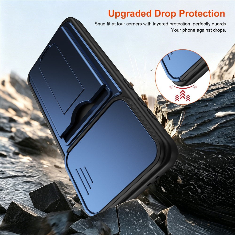 Samsung Galaxy A27 EIDERWOOD Hybrid Håndværker Cover m. Kortholder & Cam Slider - Blå
