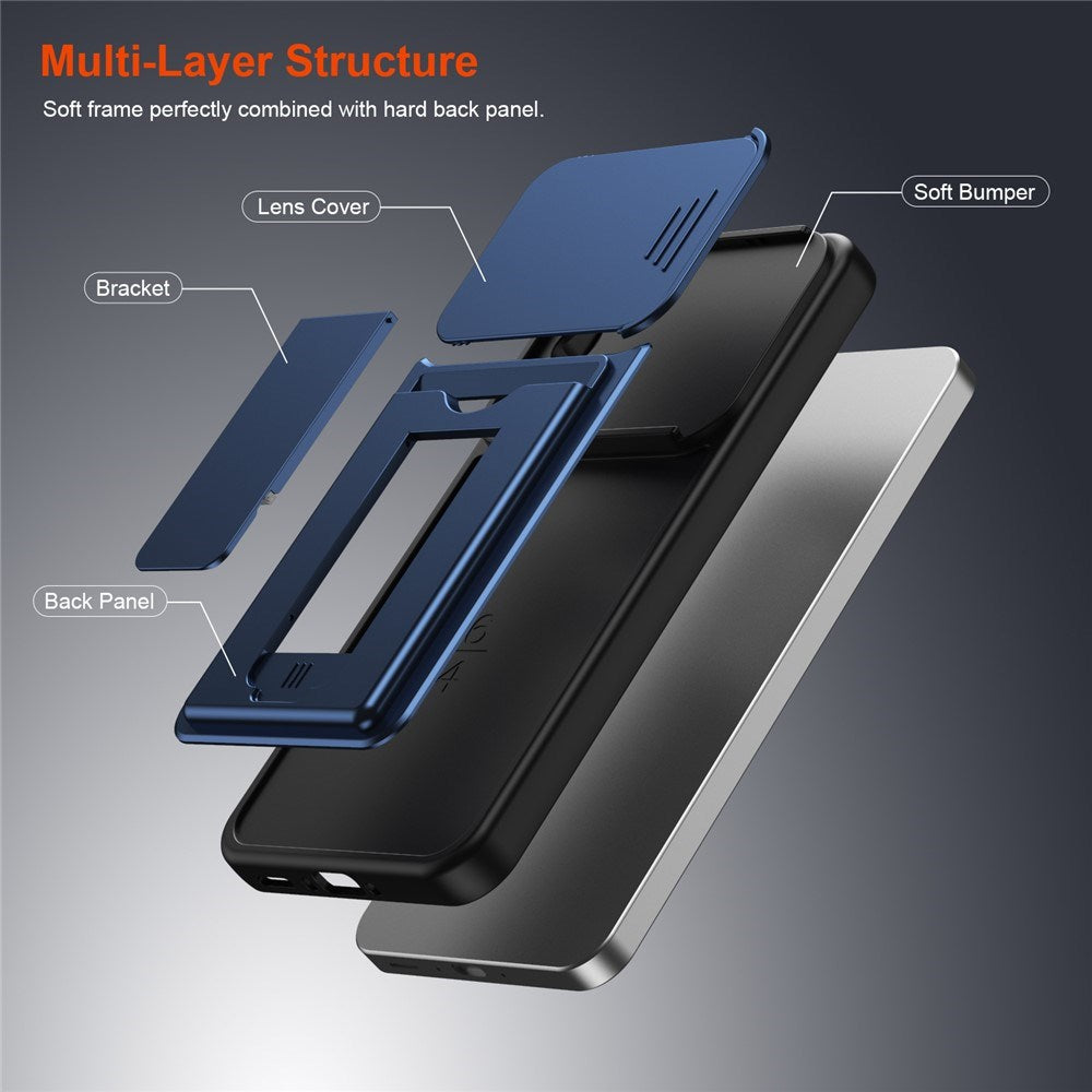 Samsung Galaxy A27 EIDERWOOD Hybrid Håndværker Cover m. Kortholder & Cam Slider - Blå