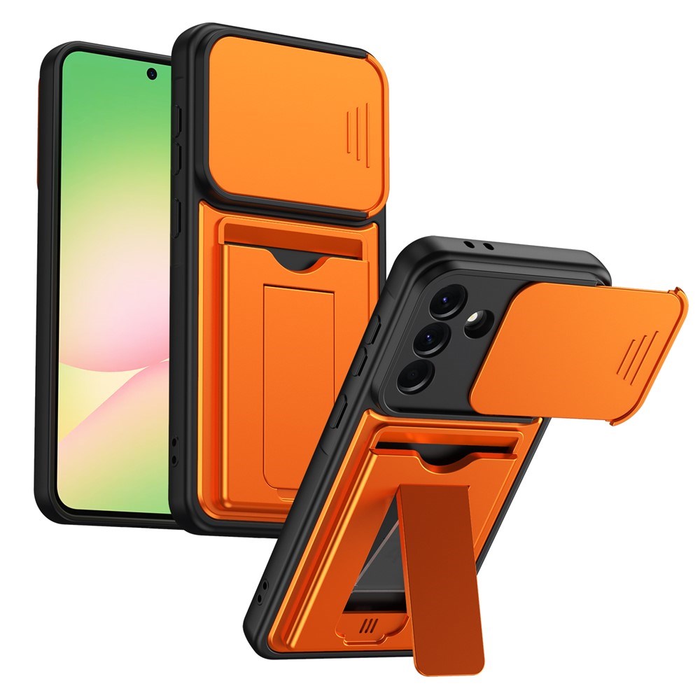 Samsung Galaxy A27 EIDERWOOD Hybrid Håndværker Cover m. Kortholder & Cam Slider - Orange