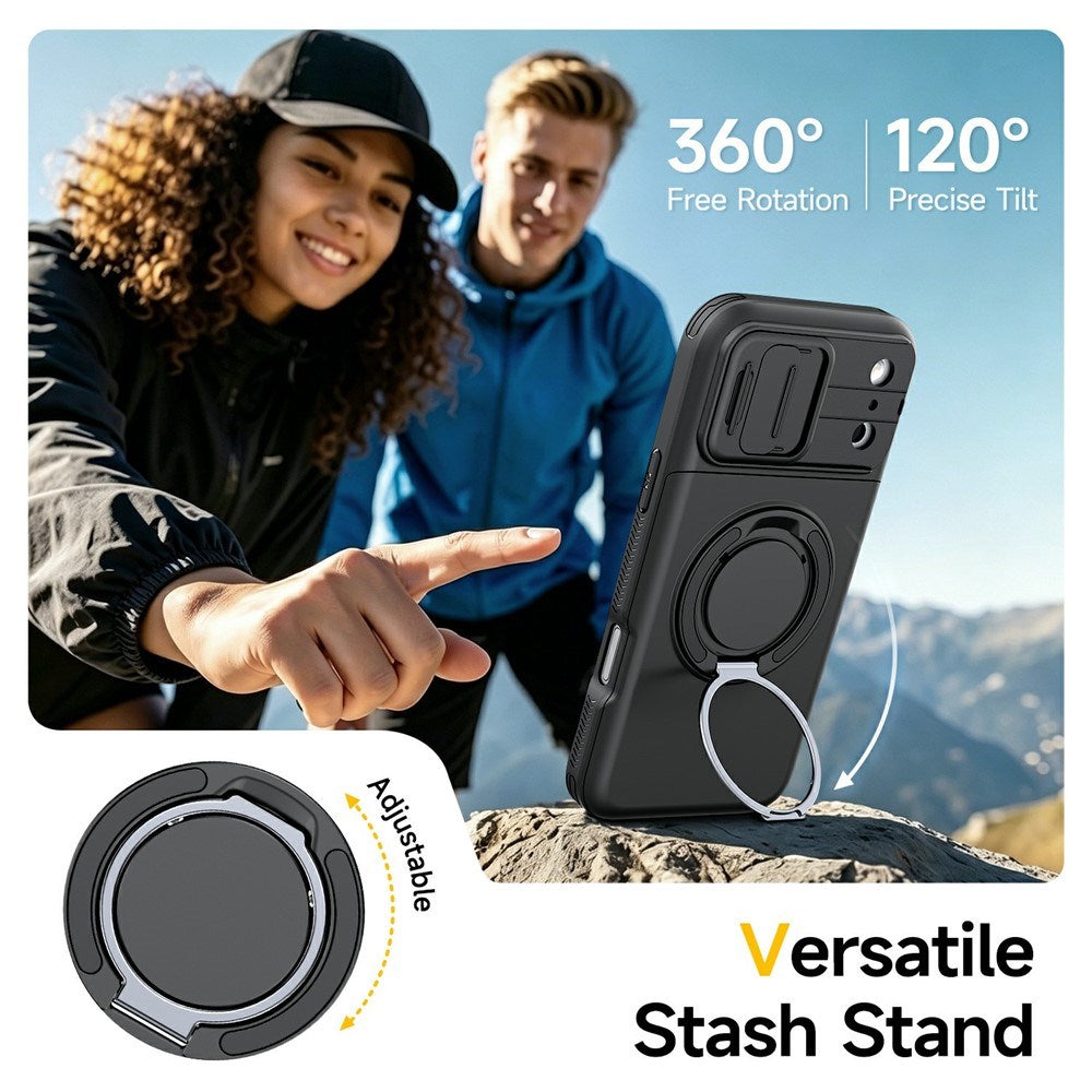 iPhone 18 Pro / 17 Pro EIDERWOOD Hybrid Håndværker Cover m. Kortholder & Cam Slider - MagSafe Kompatibel - Sort