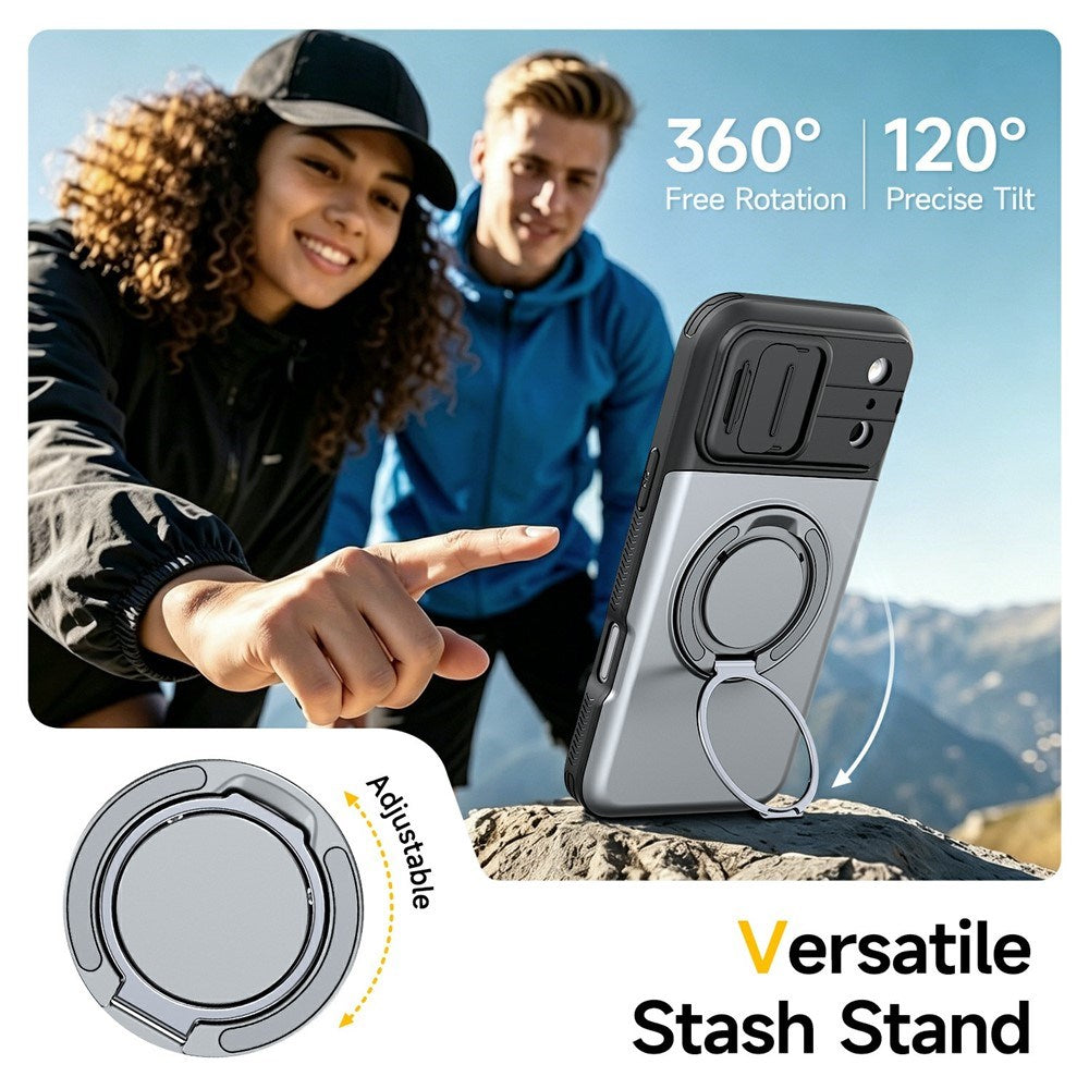 iPhone 18 Pro / 17 Pro EIDERWOOD Hybrid Håndværker Cover m. Kortholder & Cam Slider - MagSafe Kompatibel - Grå