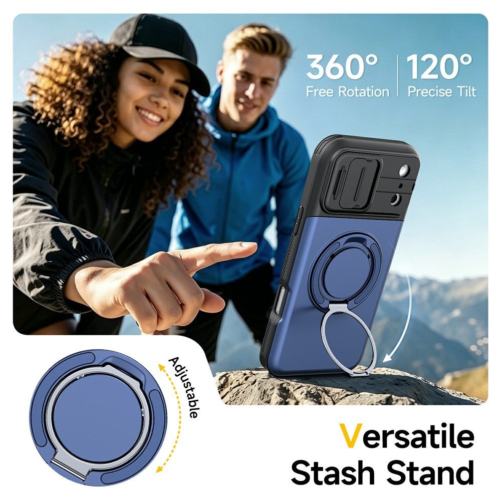 iPhone 18 Pro / 17 Pro EIDERWOOD Hybrid Håndværker Cover m. Kortholder & Cam Slider - MagSafe Kompatibel - Blå