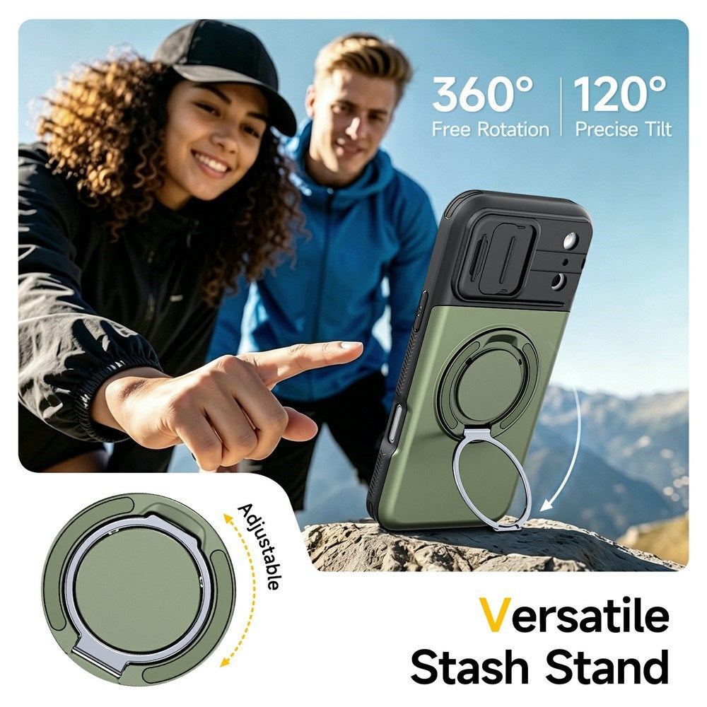 iPhone 18 Pro / 17 Pro EIDERWOOD Hybrid Håndværker Cover m. Kortholder & Cam Slider - MagSafe Kompatibel - Grøn