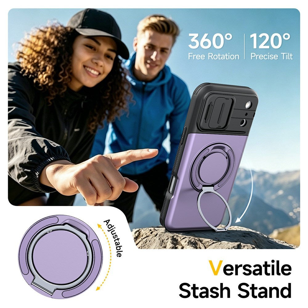 iPhone 18 Pro / 17 Pro EIDERWOOD Hybrid Håndværker Cover m. Kortholder & Cam Slider - MagSafe Kompatibel - Lilla