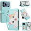 iPhone 18 Pro Max / 17 Pro Max Flipcover m. 3D Katteører - Kortholder & Ståfunktion - Blå