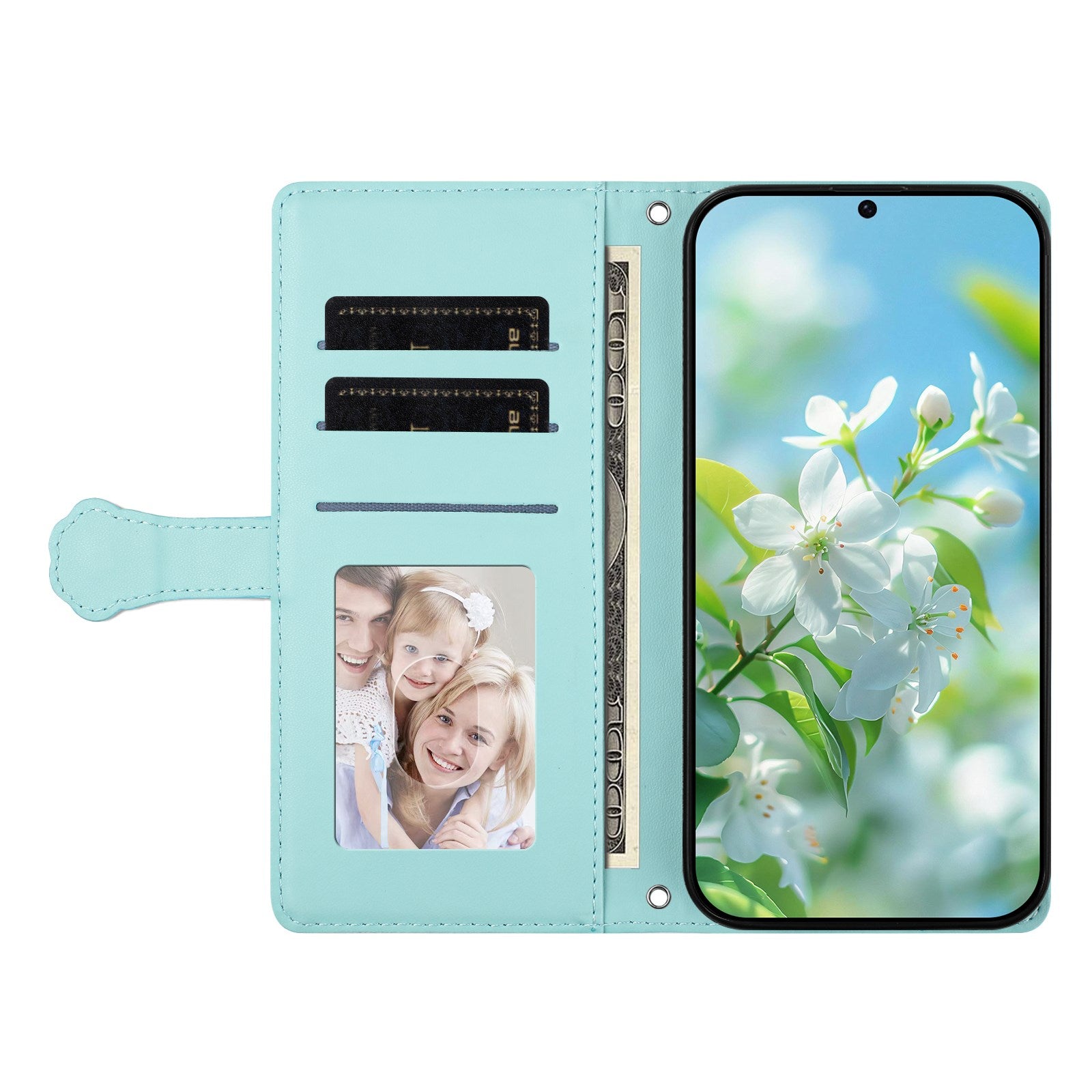 iPhone 18 Pro Max / 17 Pro Max Flipcover m. 3D Katteører - Kortholder & Ståfunktion - Blå