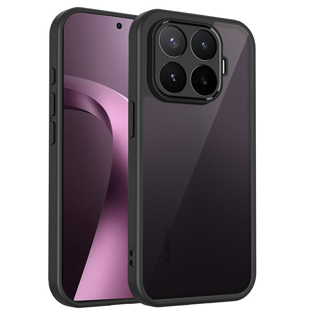 Xiaomi 17T Pro Hybrid Cover m. Matteret Overflade - Sort / Gennemsigtig