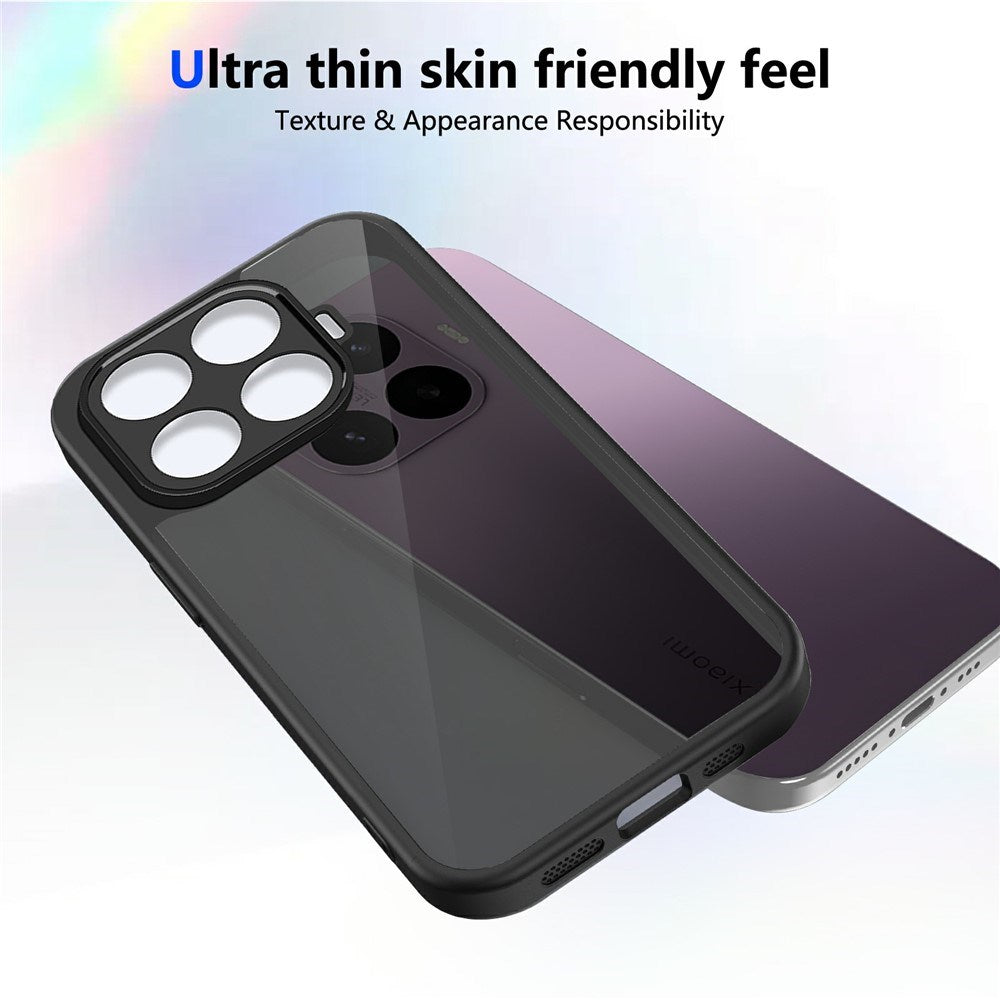 Xiaomi 17T Pro Hybrid Cover m. Matteret Overflade - Sort / Gennemsigtig