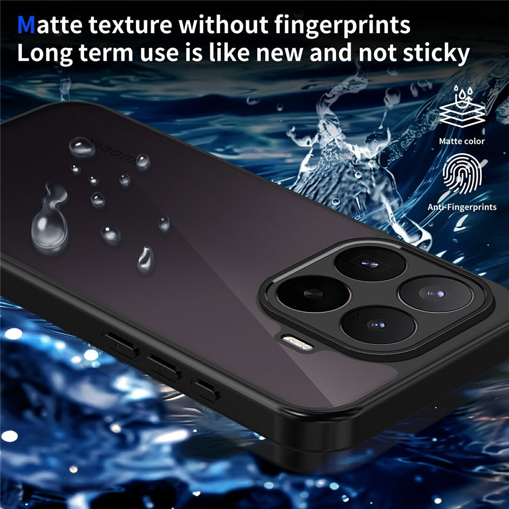 Xiaomi 17T Pro Hybrid Cover m. Matteret Overflade - Sort / Gennemsigtig