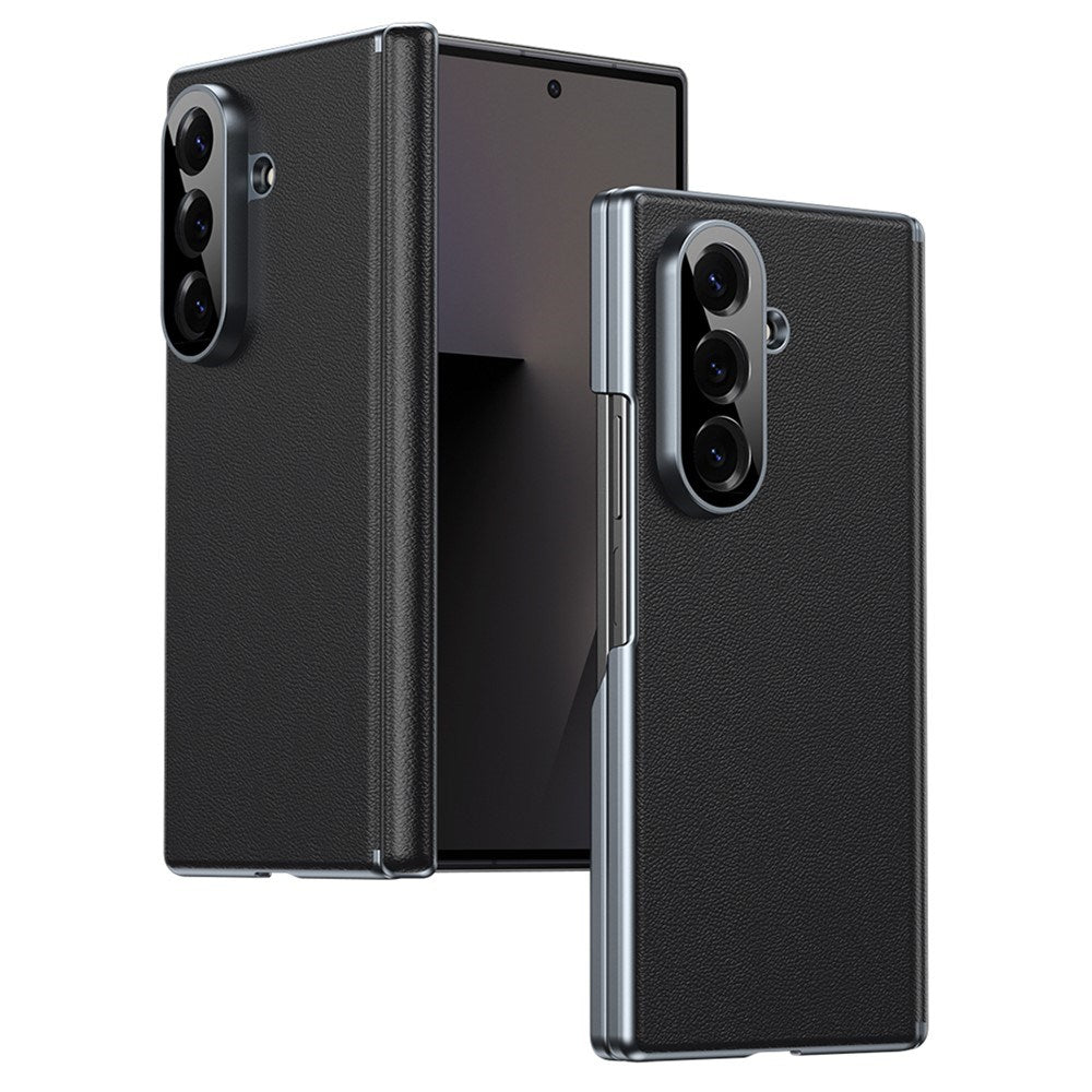 Samsung Galaxy Z Fold8 Kunstlæder Bagside Cover - Sort