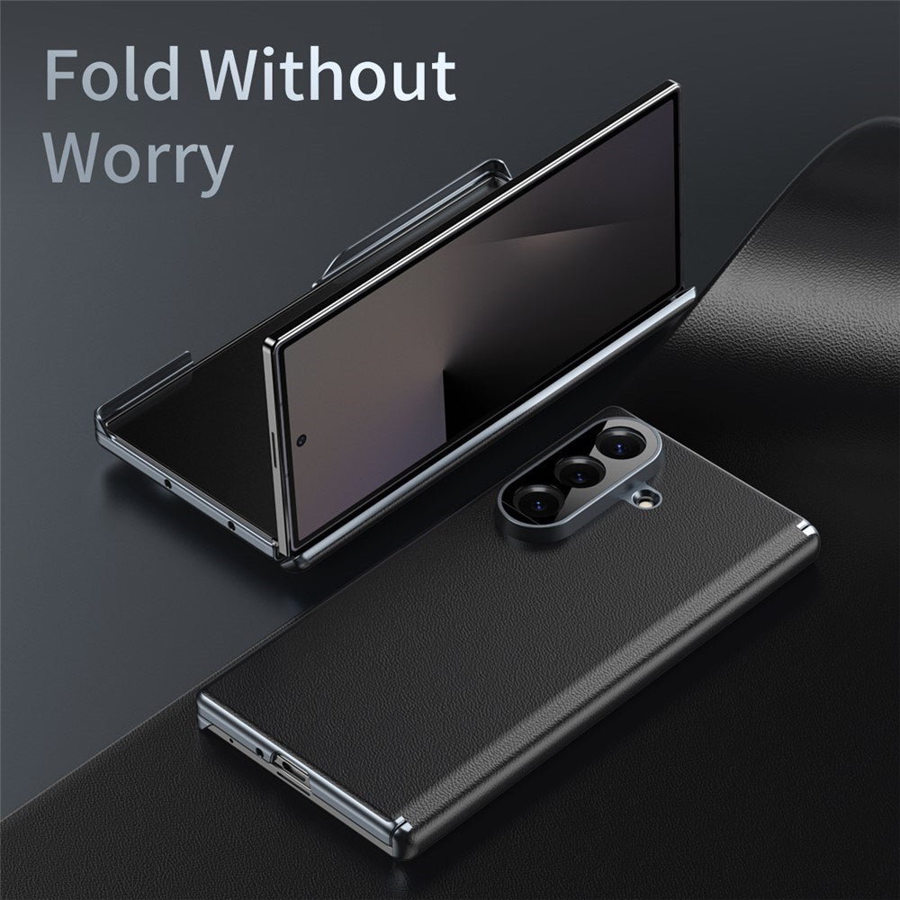 Samsung Galaxy Z Fold8 Kunstlæder Bagside Cover - Sort