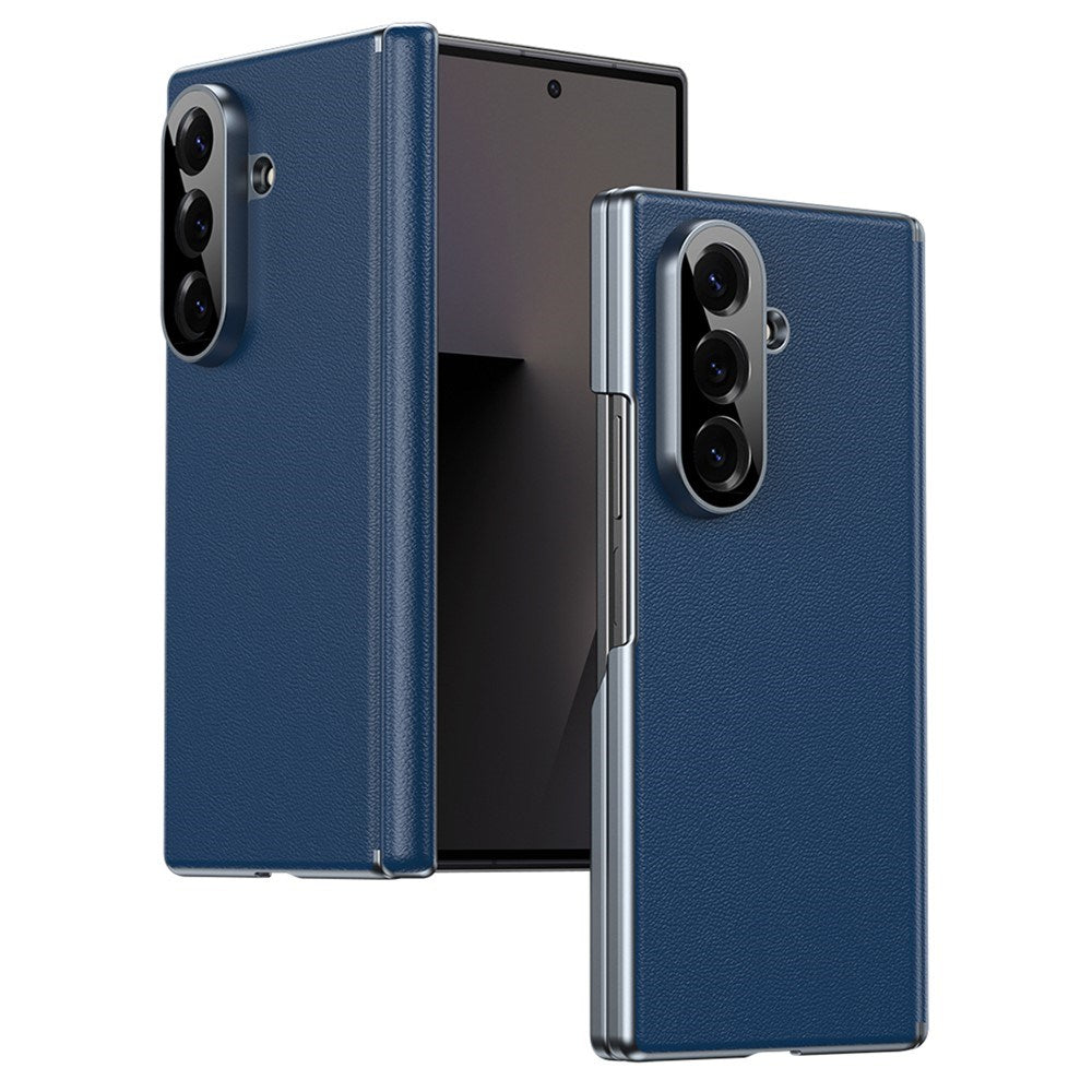 Samsung Galaxy Z Fold8 Kunstlæder Bagside Cover - Blå