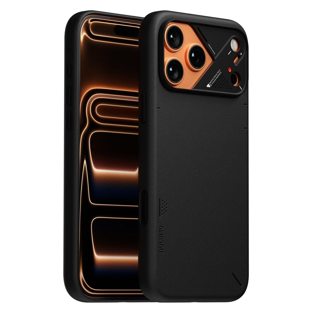 iPhone 17 Pro Max AULUMU Kunstlæder Bagsidecover - MagSafe Kompatibel - Sort