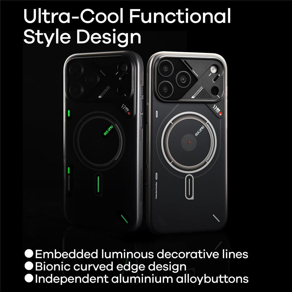 iPhone 17 Pro AULUMU Selvlysende Fleksibelt Plastik Cover - MagSafe Kompatibel - Sort