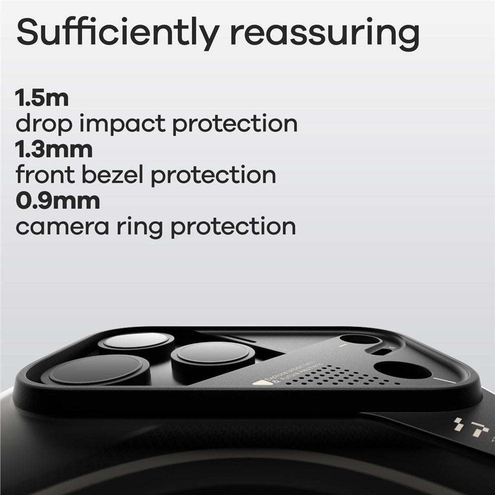 iPhone 17 Pro AULUMU Selvlysende Fleksibelt Plastik Cover - MagSafe Kompatibel - Sort