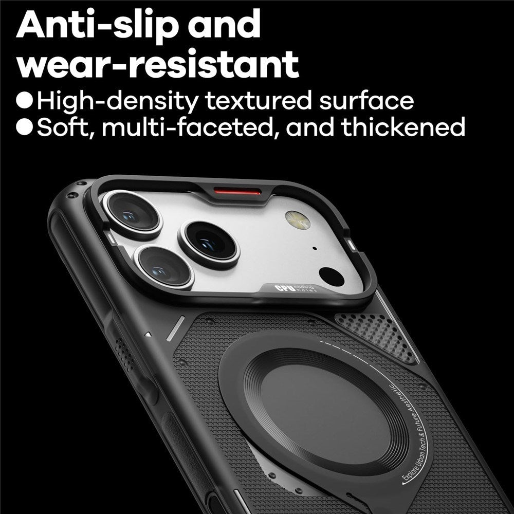 iPhone 17 Pro AULUMU Varmeafledende Fleksibelt Cover - MagSafe Kompatibel - Sort