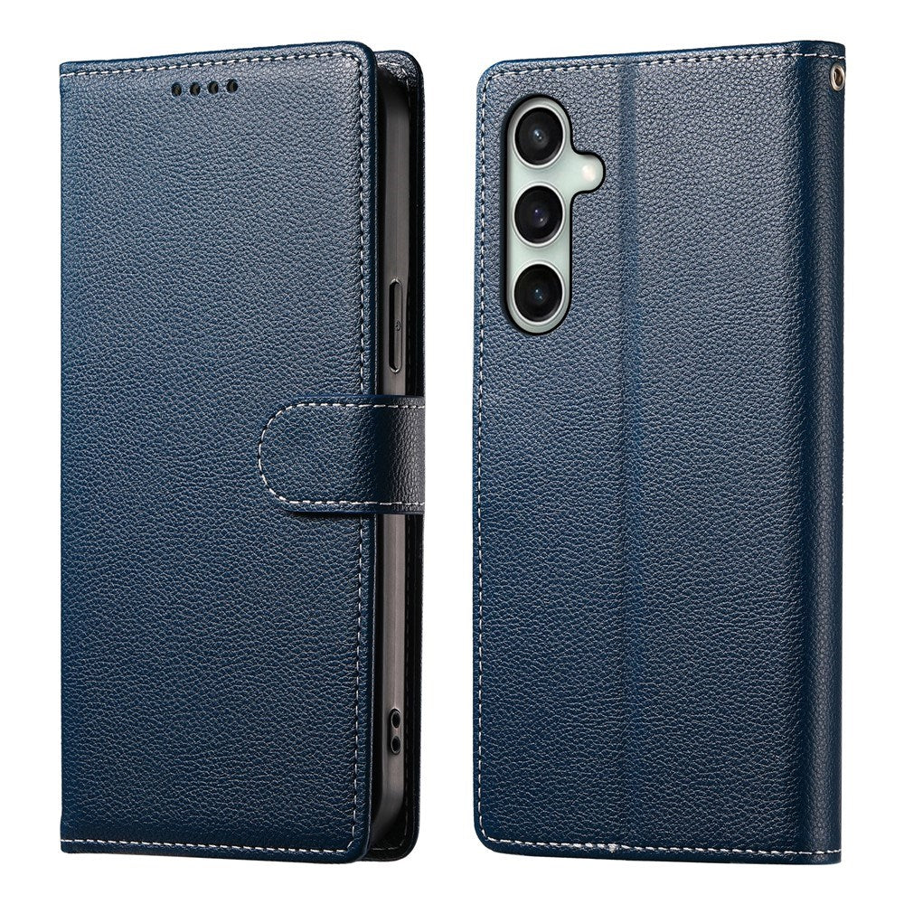 Samsung Galaxy S26 FE EIDERWOOD Flip Cover m. Kortholder og Strop - Blå