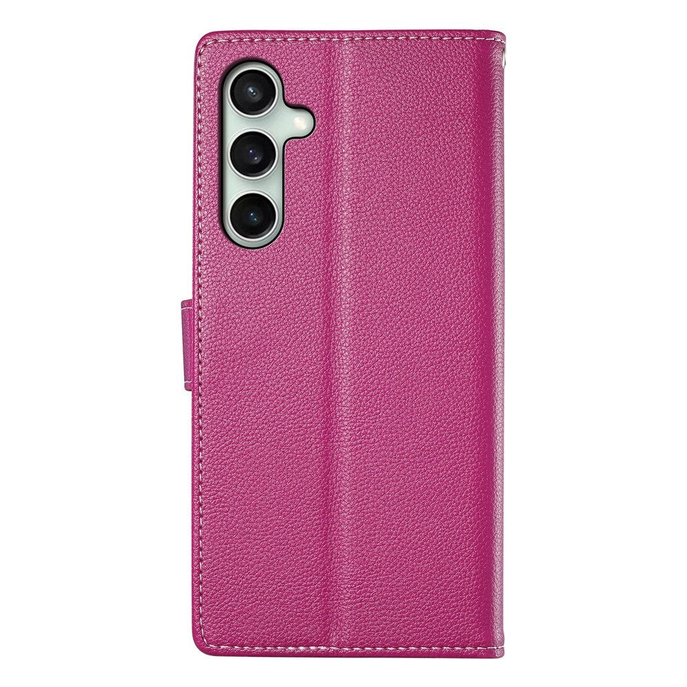 Samsung Galaxy S26 FE EIDERWOOD Flip Cover m. Kortholder og Strop - Lyserød