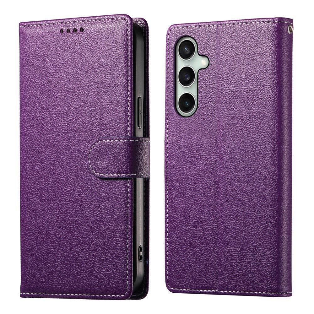Samsung Galaxy S26 FE EIDERWOOD Flip Cover m. Kortholder og Strop - Lilla