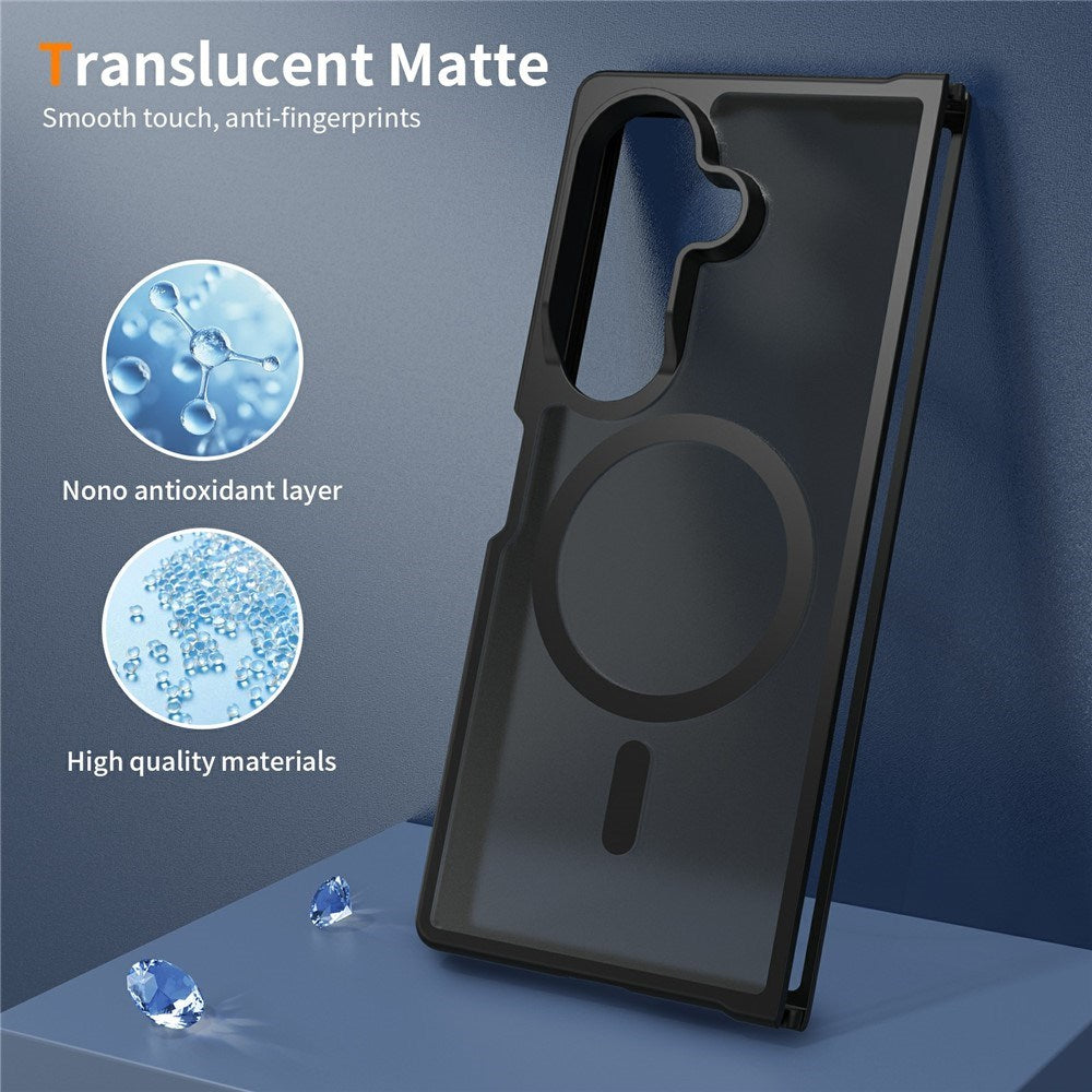 Samsung Galaxy Z Fold8 Mat Fleksibelt Plast Cover - MagSafe Kompatibel - Sort