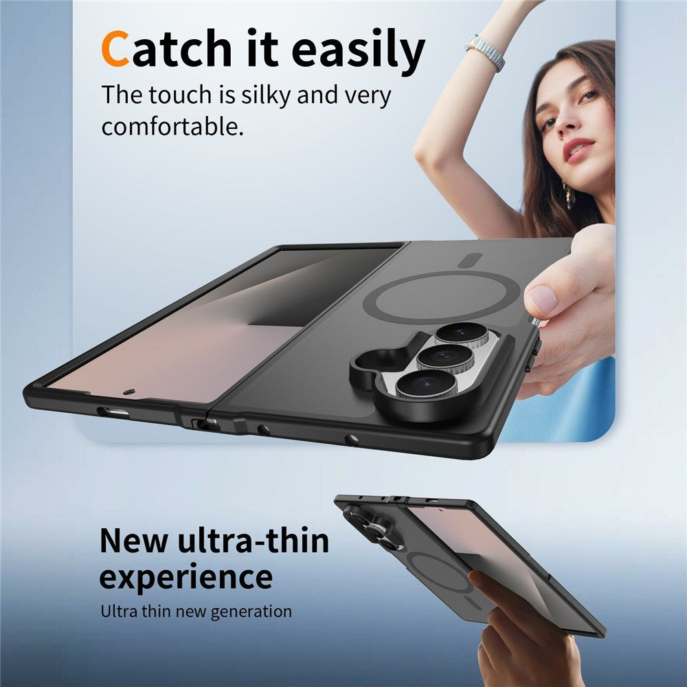 Samsung Galaxy Z Fold8 Mat Fleksibelt Plast Cover - MagSafe Kompatibel - Sort
