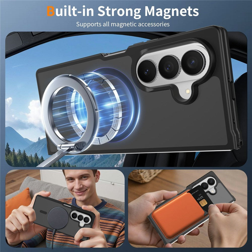 Samsung Galaxy Z Fold8 Mat Fleksibelt Plast Cover - MagSafe Kompatibel - Sort