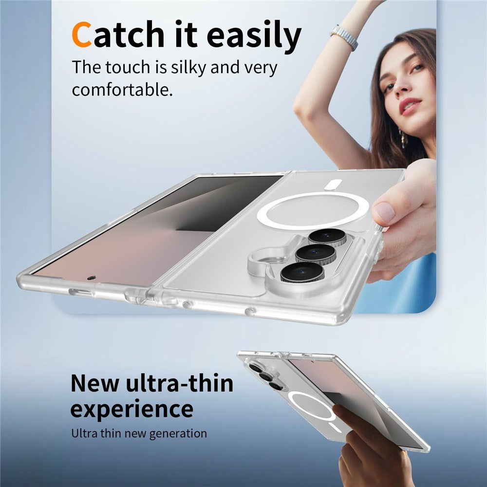 Samsung Galaxy Z Fold8 Mat Fleksibelt Plast Cover - MagSafe Kompatibel - Gennemsigtig
