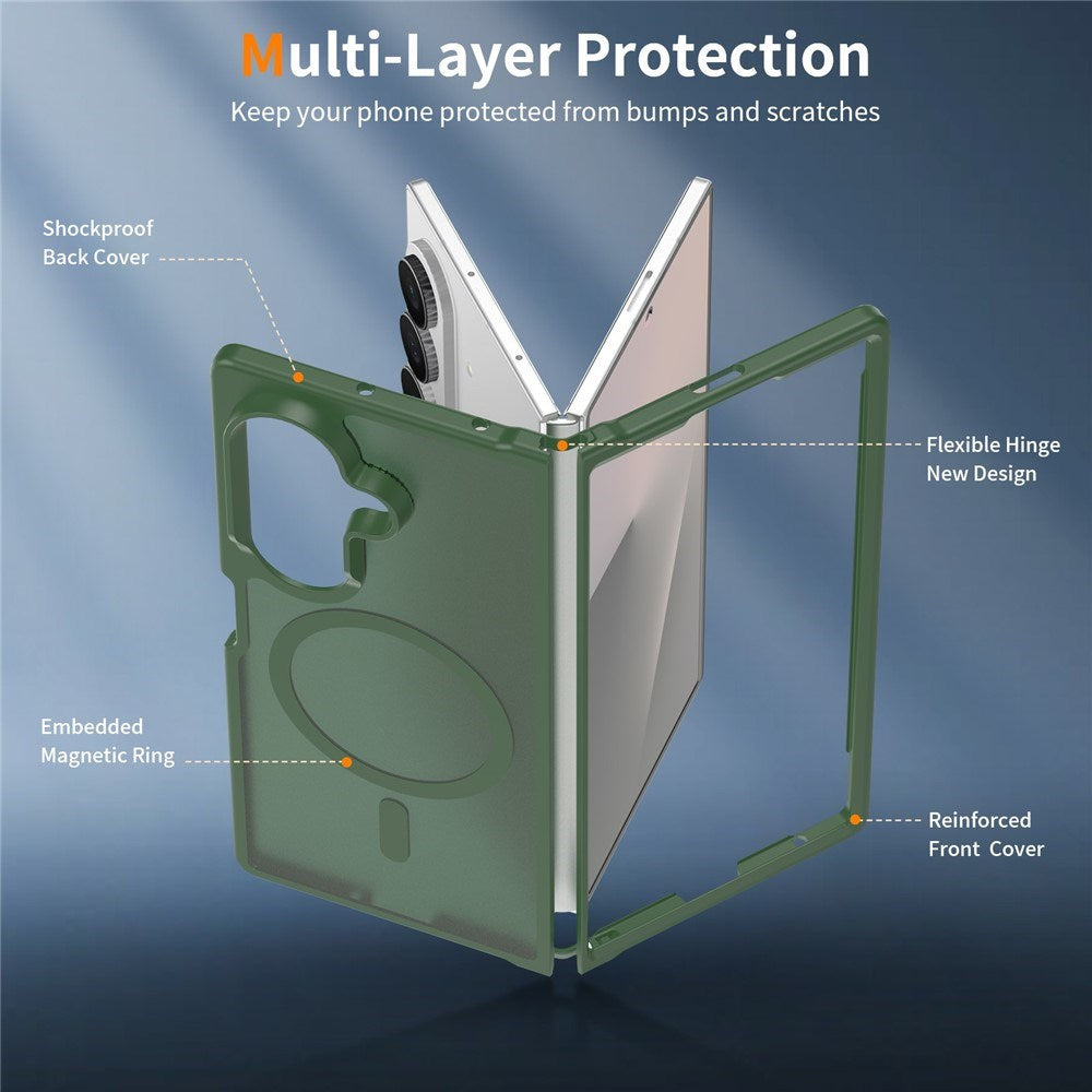 Samsung Galaxy Z Fold8 Mat Fleksibelt Plast Cover - MagSafe Kompatibel - Grøn