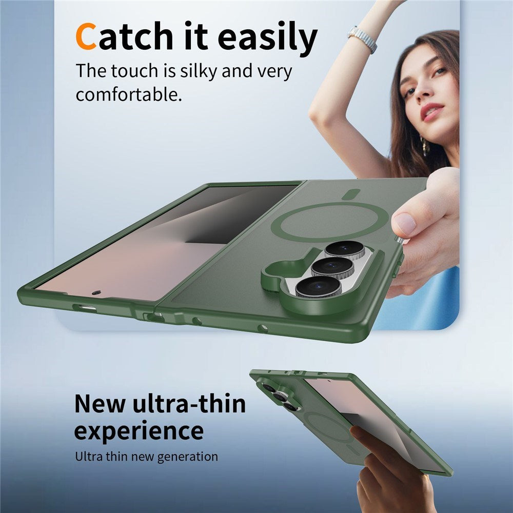 Samsung Galaxy Z Fold8 Mat Fleksibelt Plast Cover - MagSafe Kompatibel - Grøn