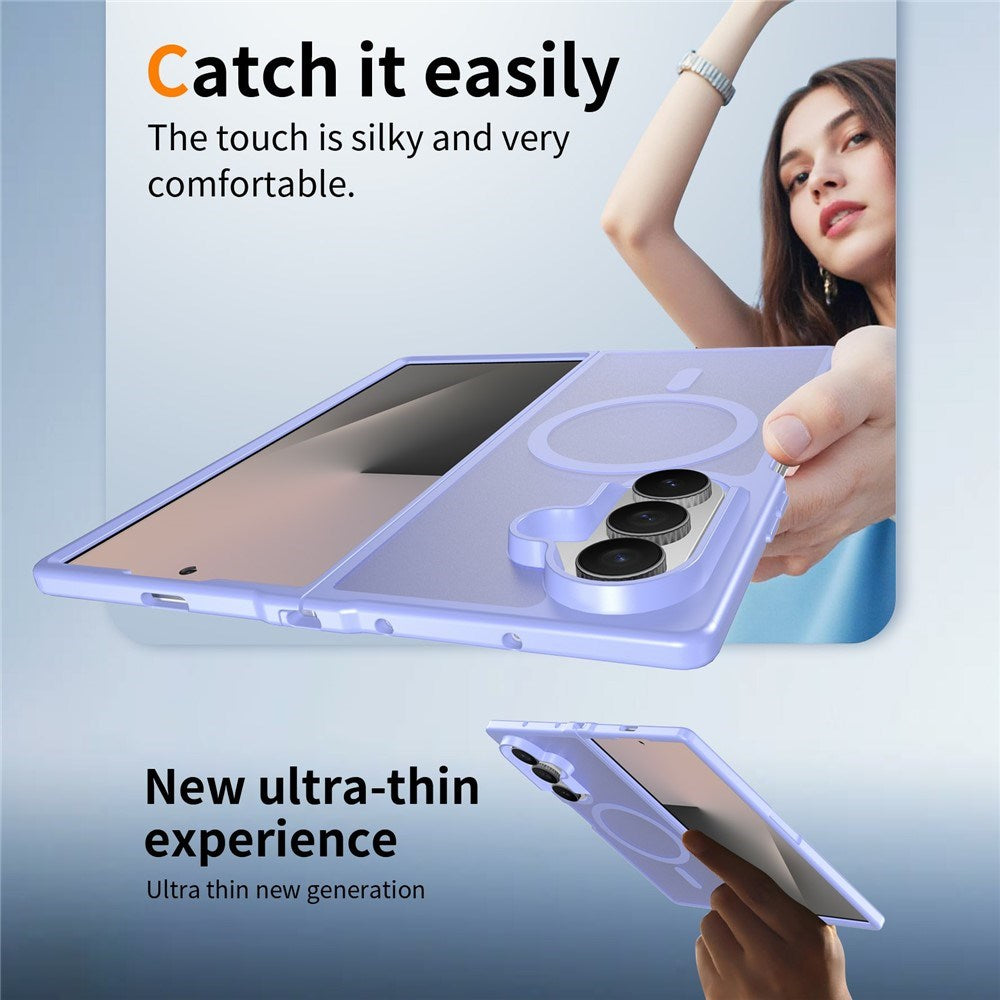 Samsung Galaxy Z Fold8 Mat Fleksibelt Plast Cover - MagSafe Kompatibel - Lilla