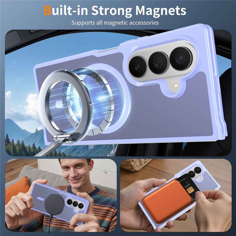 Samsung Galaxy Z Fold8 Mat Fleksibelt Plast Cover - MagSafe Kompatibel - Lilla
