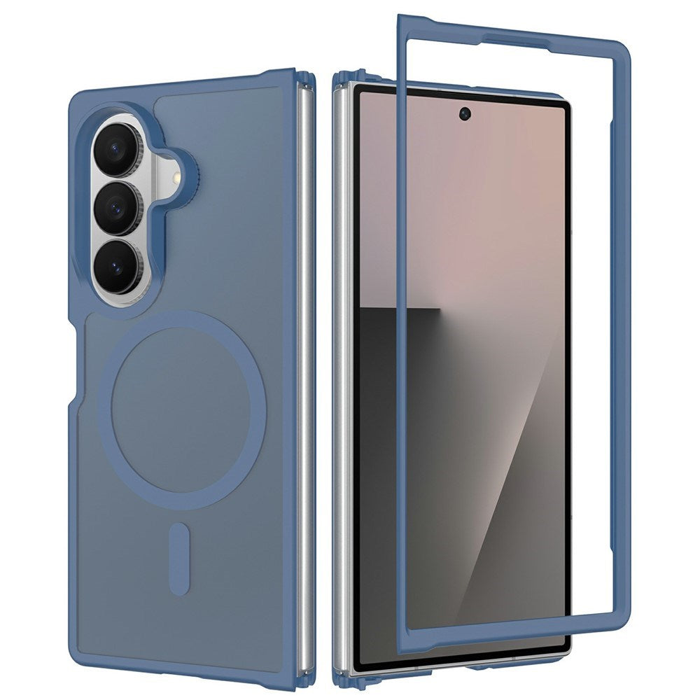 Samsung Galaxy Z Fold8 Mat Fleksibelt Plast Cover - MagSafe Kompatibel - Blå