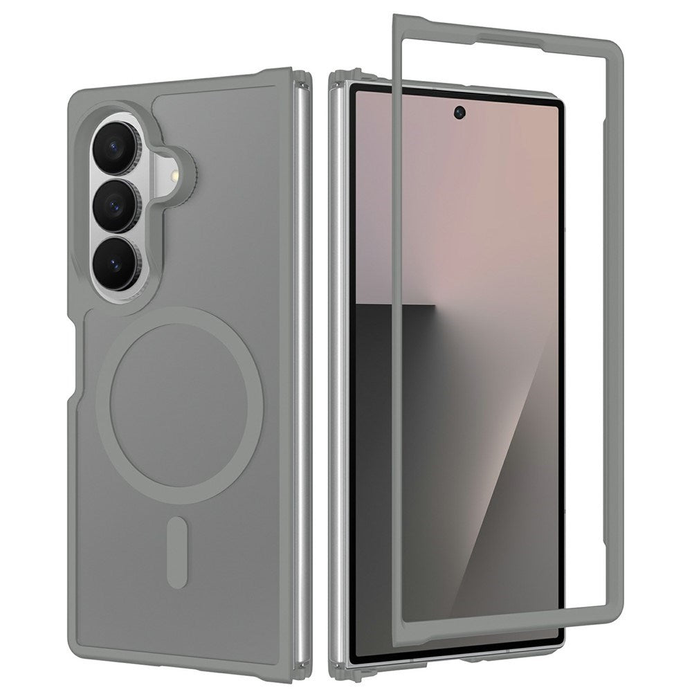 Samsung Galaxy Z Fold8 Mat Fleksibelt Plast Cover - MagSafe Kompatibel - Grå