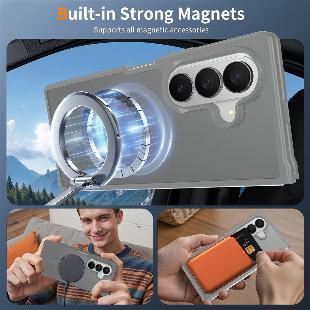 Samsung Galaxy Z Fold8 Mat Fleksibelt Plast Cover - MagSafe Kompatibel - Grå