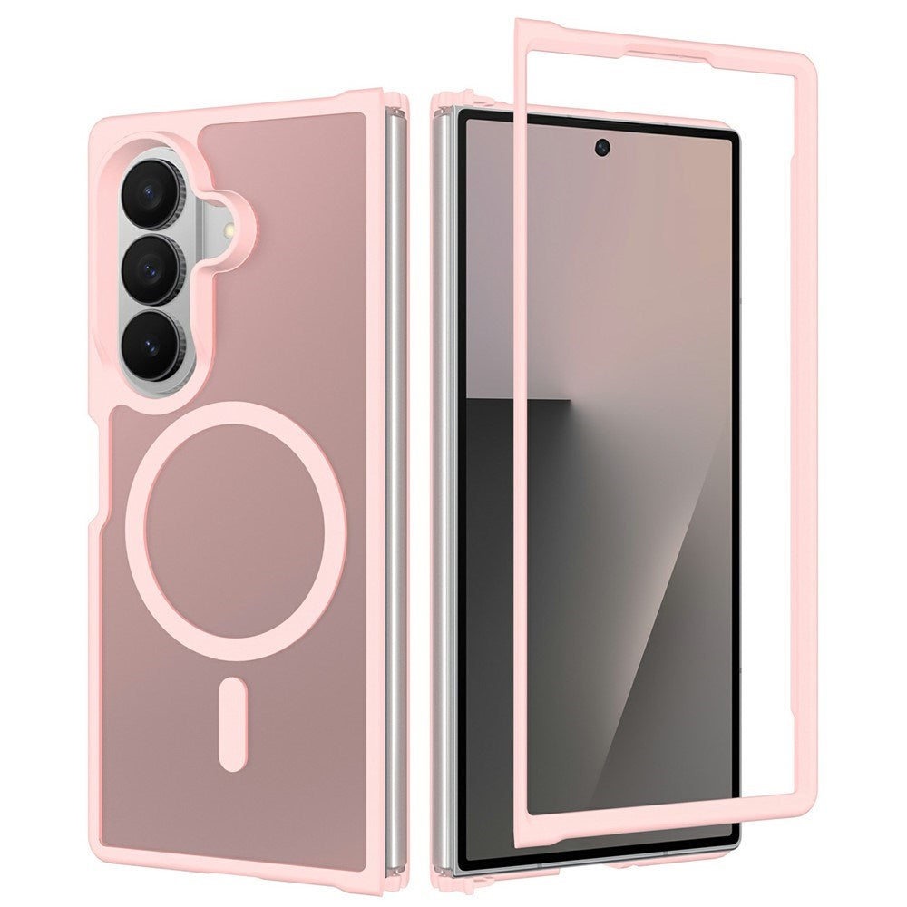 Samsung Galaxy Z Fold8 Mat Fleksibelt Plast Cover - MagSafe Kompatibel - Lyserød