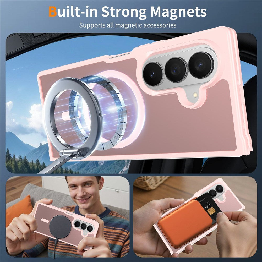 Samsung Galaxy Z Fold8 Mat Fleksibelt Plast Cover - MagSafe Kompatibel - Lyserød