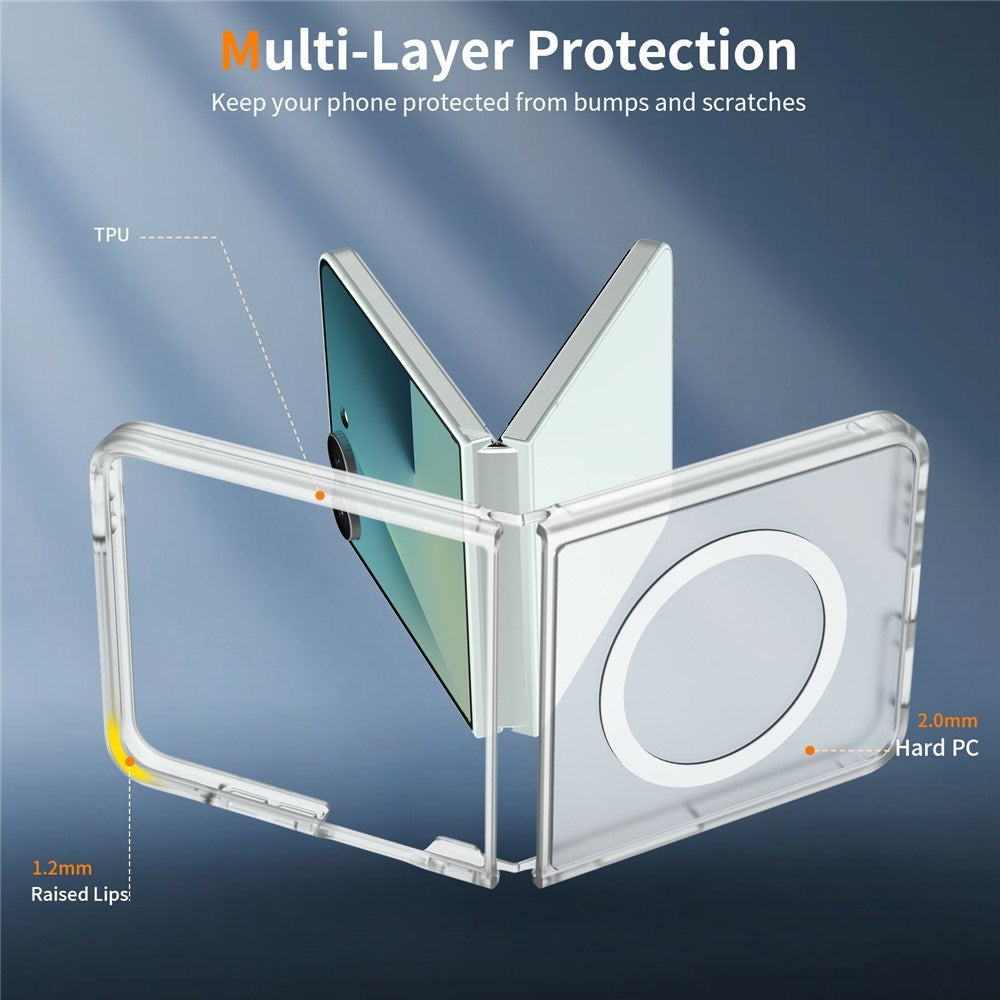 Samsung Galaxy Z Flip8 Mat Fleksibelt Plast Cover - MagSafe Kompatibel - Gennemsigtig