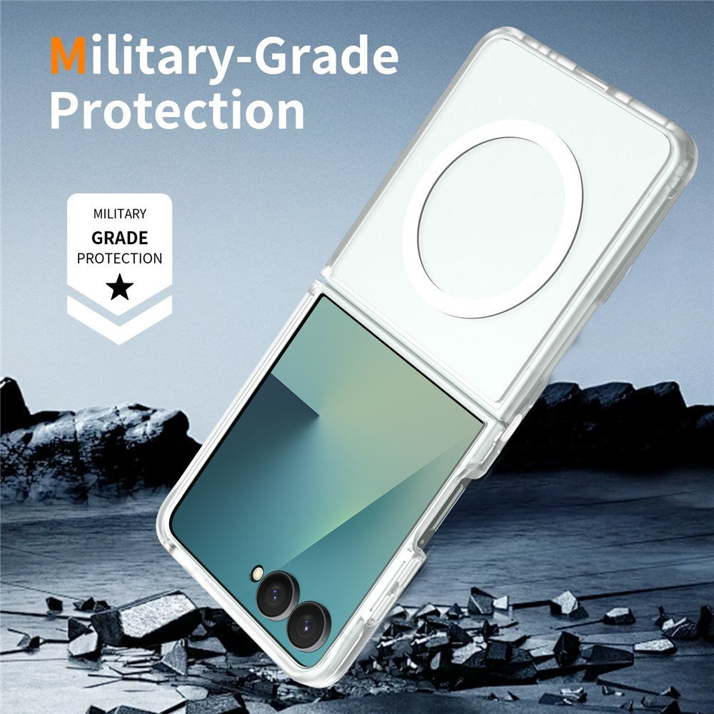 Samsung Galaxy Z Flip8 Mat Fleksibelt Plast Cover - MagSafe Kompatibel - Gennemsigtig