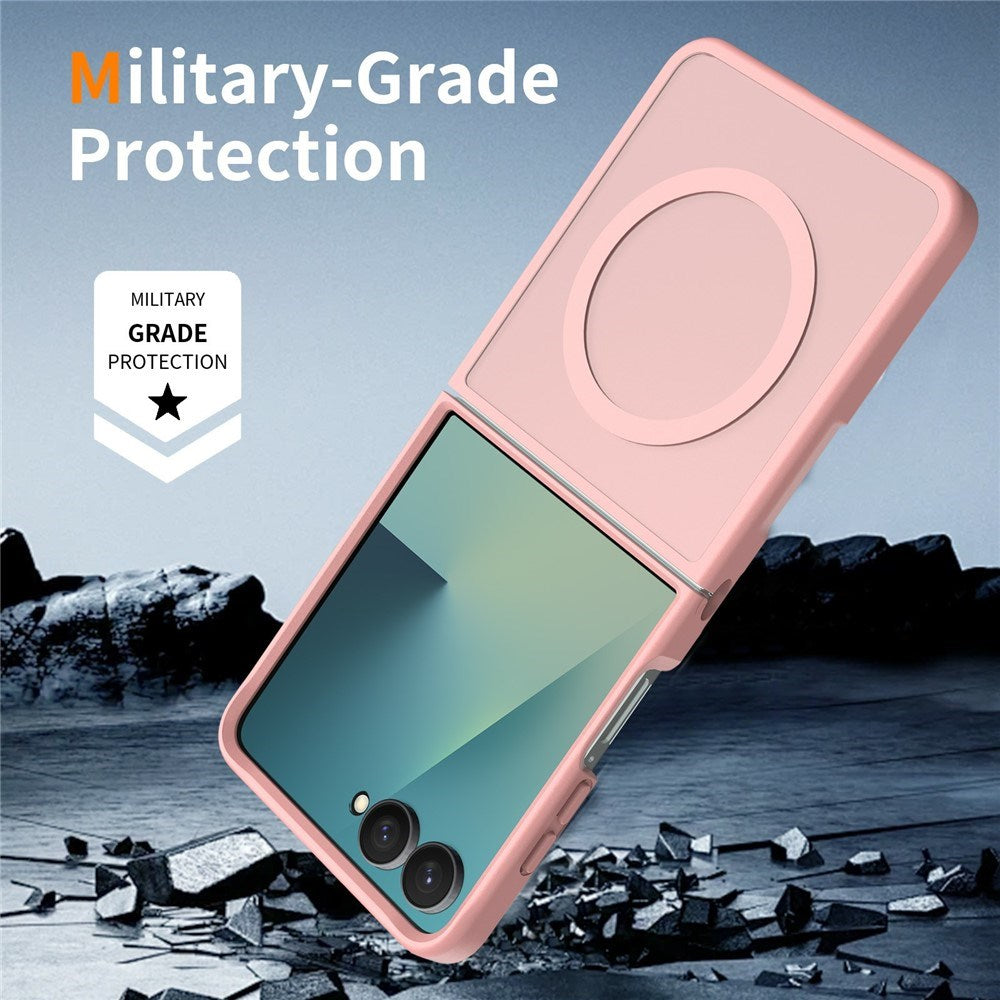Samsung Galaxy Z Flip8 Mat Fleksibelt Plast Cover - MagSafe Kompatibel - Lyserød