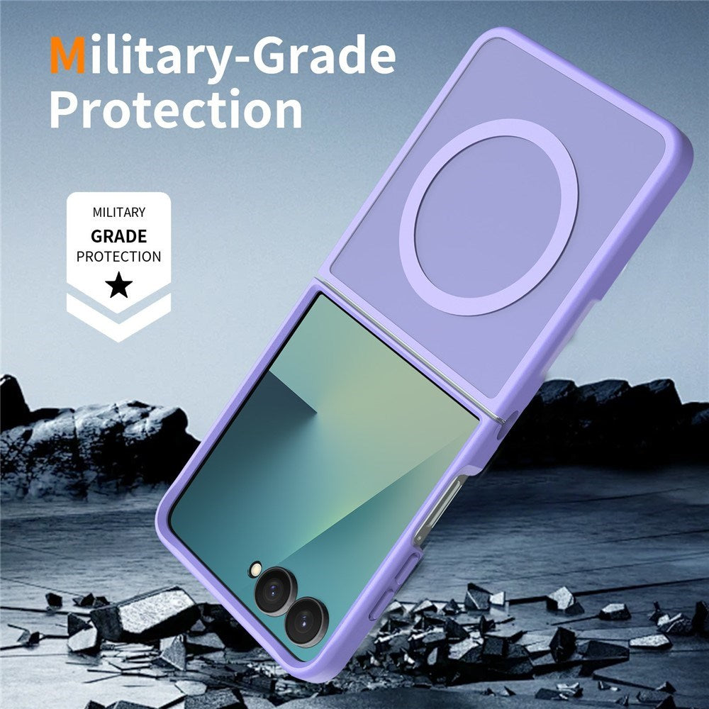 Samsung Galaxy Z Flip8 Mat Fleksibelt Plast Cover - MagSafe Kompatibel - Lilla