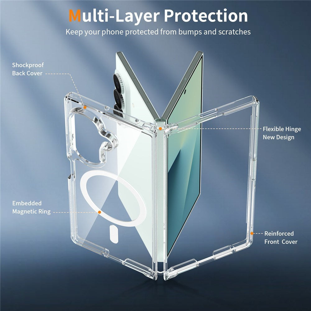 Samsung Galaxy Z Fold8 Hybrid Plast Cover - MagSafe Kompatibel - Gennemsigtig