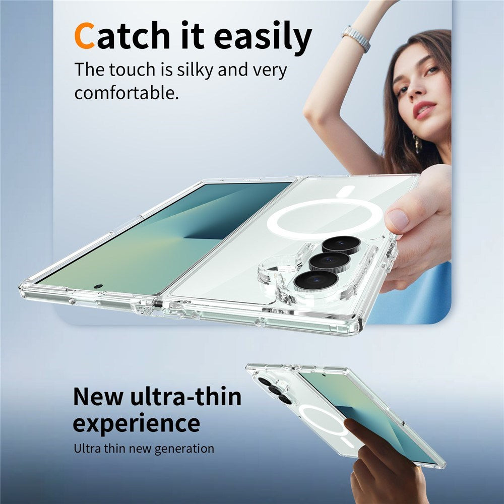 Samsung Galaxy Z Fold8 Hybrid Plast Cover - MagSafe Kompatibel - Gennemsigtig