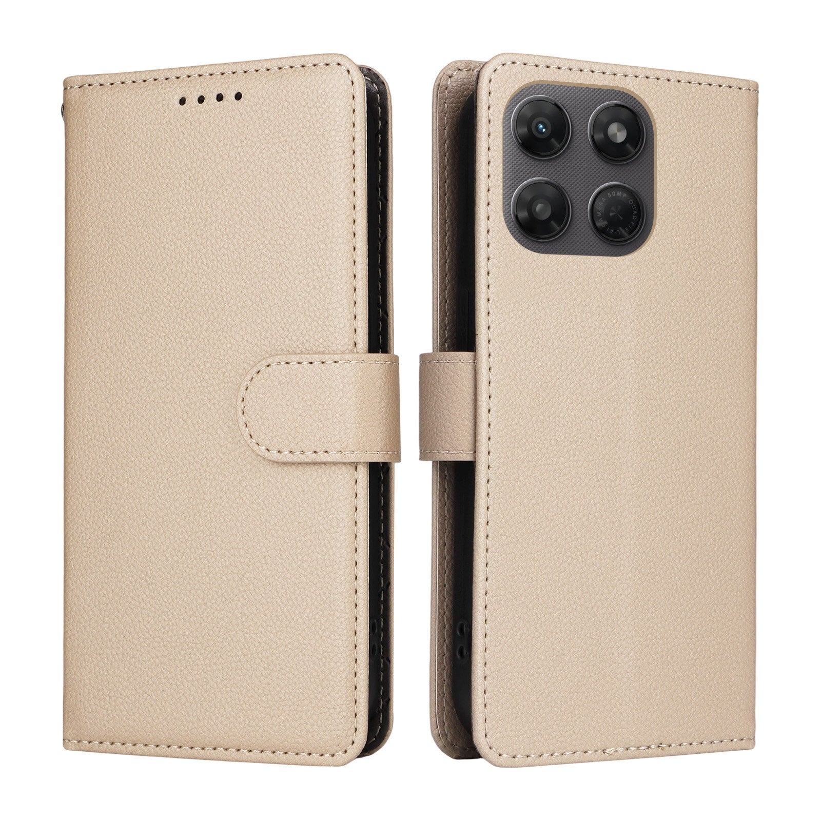 Motorola Moto G47 / G37 EIDERWOOD Flip Cover (RFID Blokering) - Beige