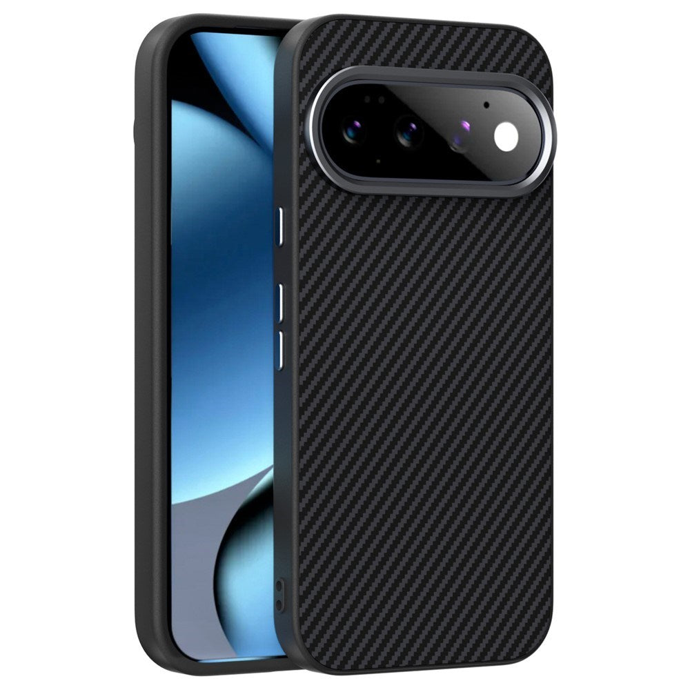 Google Pixel 11 ABEEL Hybrid Cover m. Karbonfibretekstur - Sort