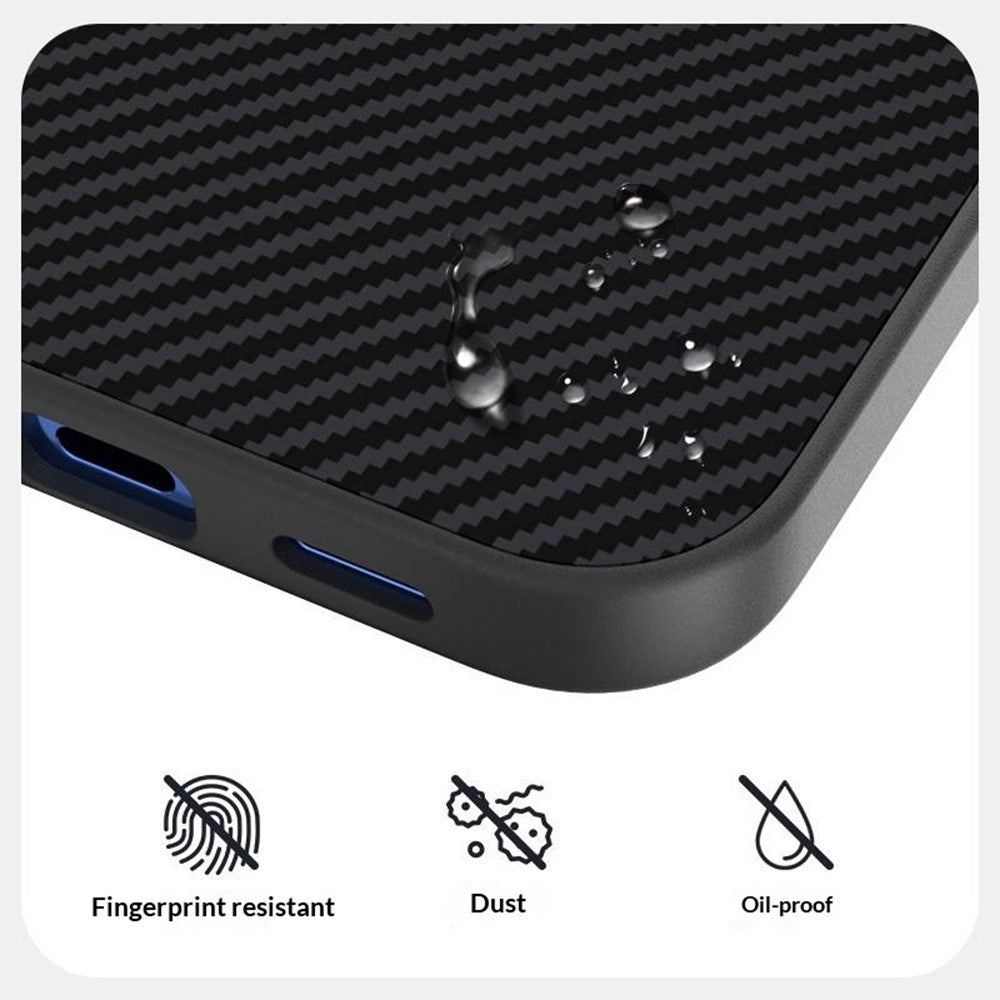 Google Pixel 11 Pro XL ABEEL Hybrid Cover m. Karbonfibretekstur - Sort / Lilla
