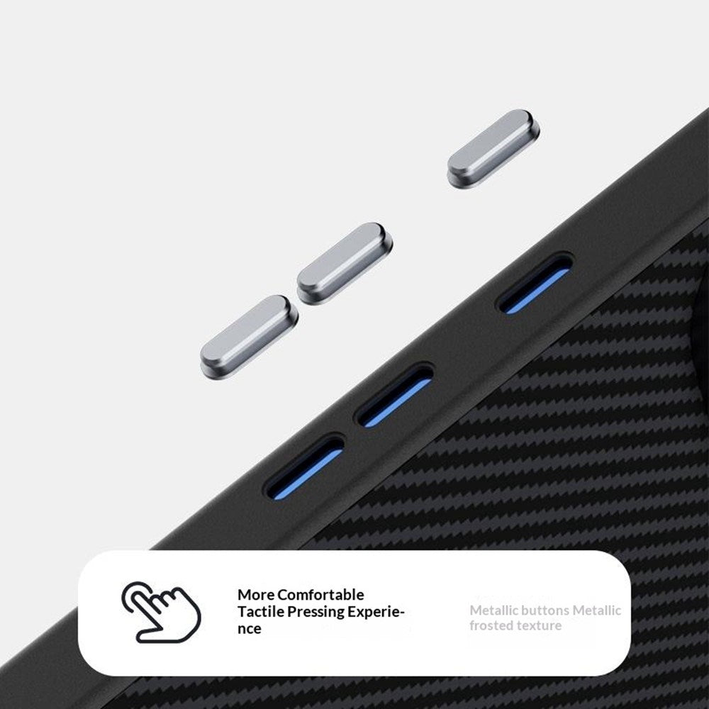 Google Pixel 11 Pro XL ABEEL Hybrid Cover m. Karbonfibretekstur - Sort / Lilla