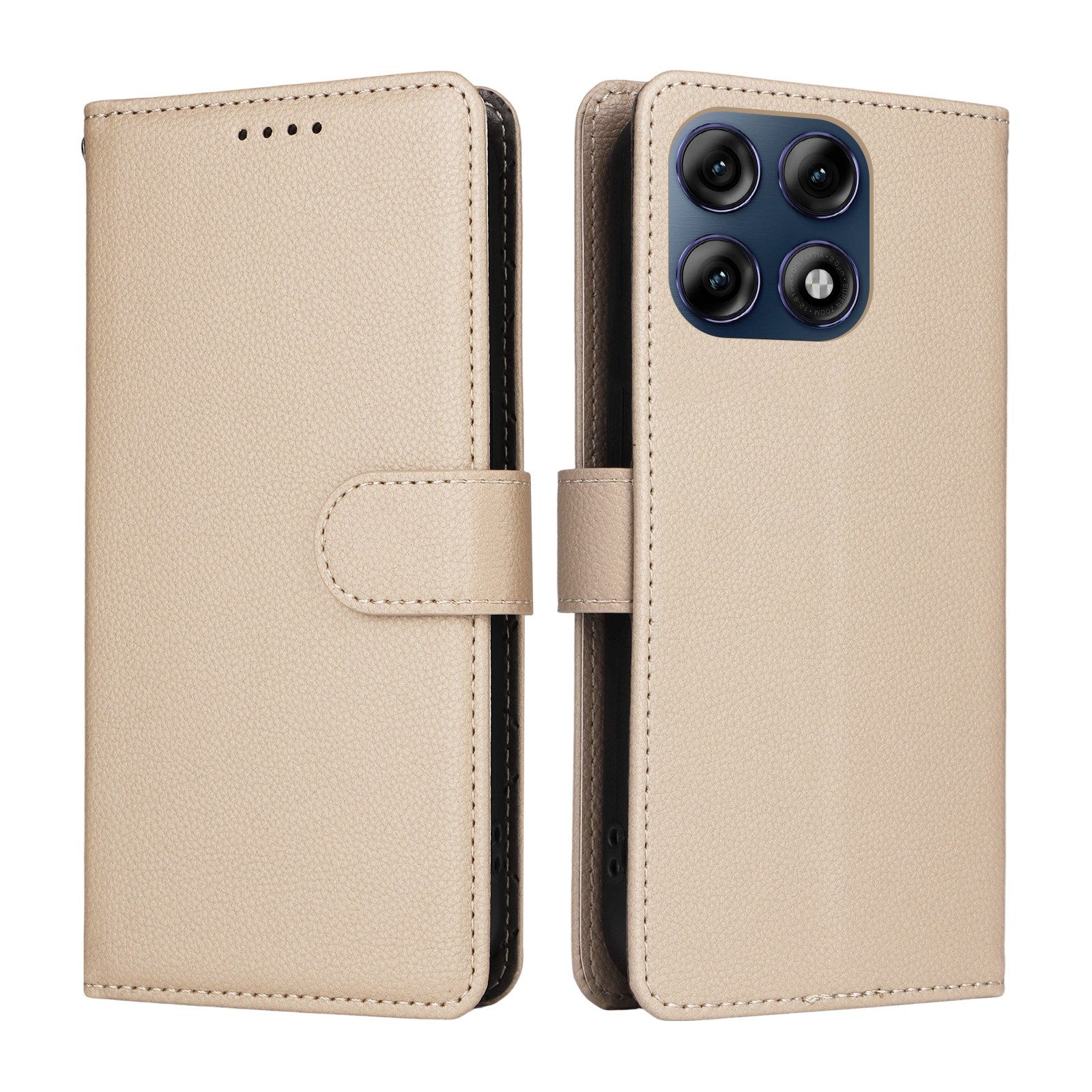 Motorola Edge 70 Pro EIDERWOOD Kunstlæder Flip Cover m. Strop - Beige
