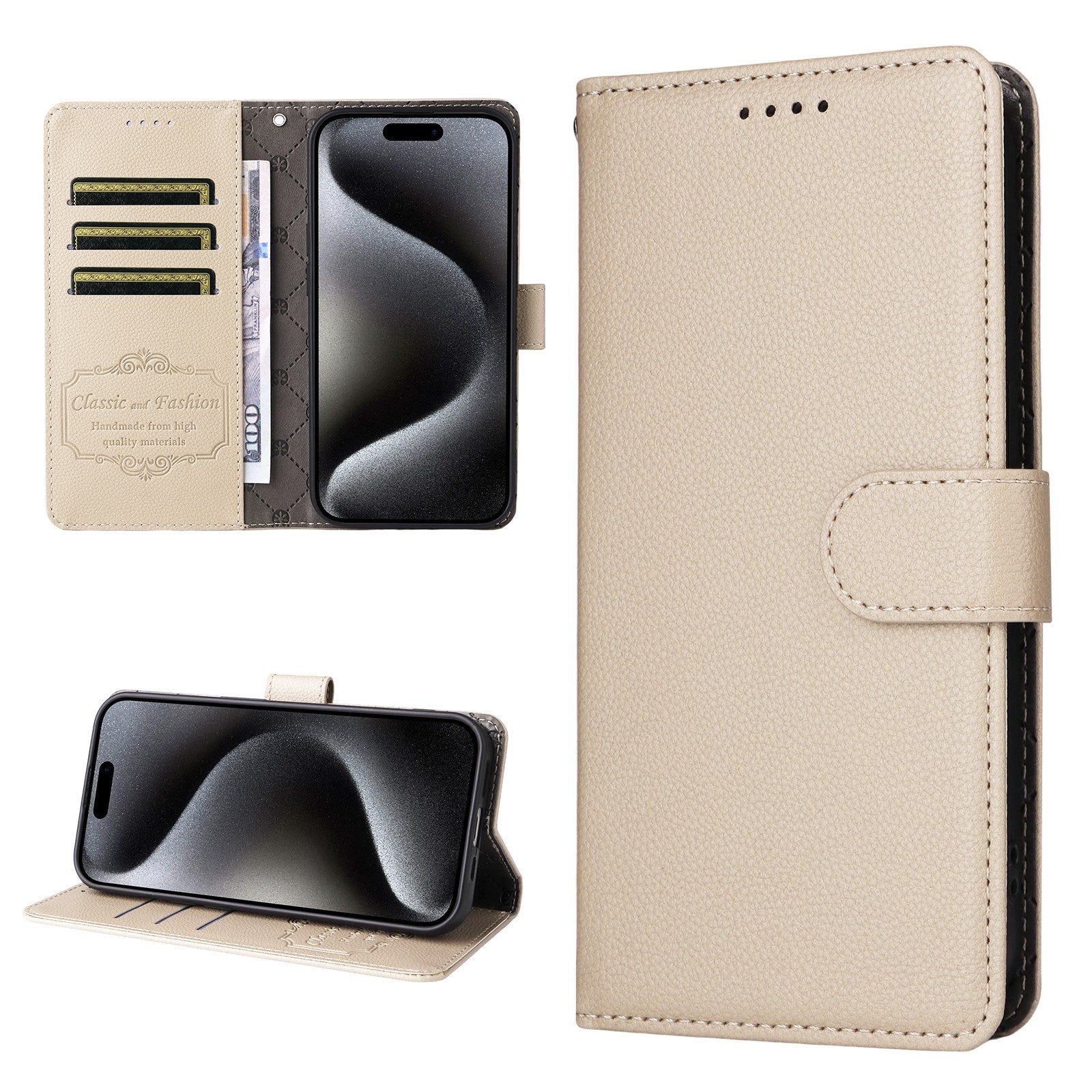 Motorola Edge 70 Pro EIDERWOOD Kunstlæder Flip Cover m. Strop - Beige