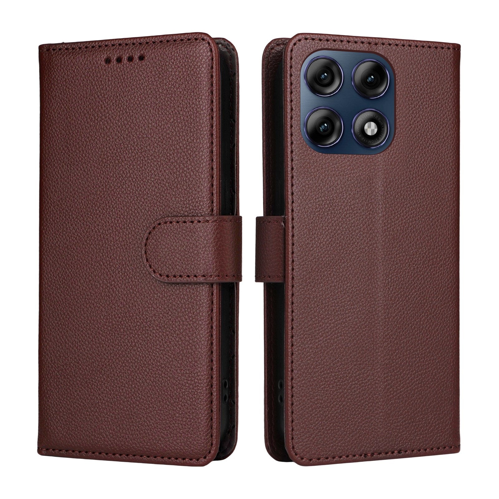 Motorola Edge 70 Pro EIDERWOOD Kunstlæder Flip Cover m. Strop - Brun