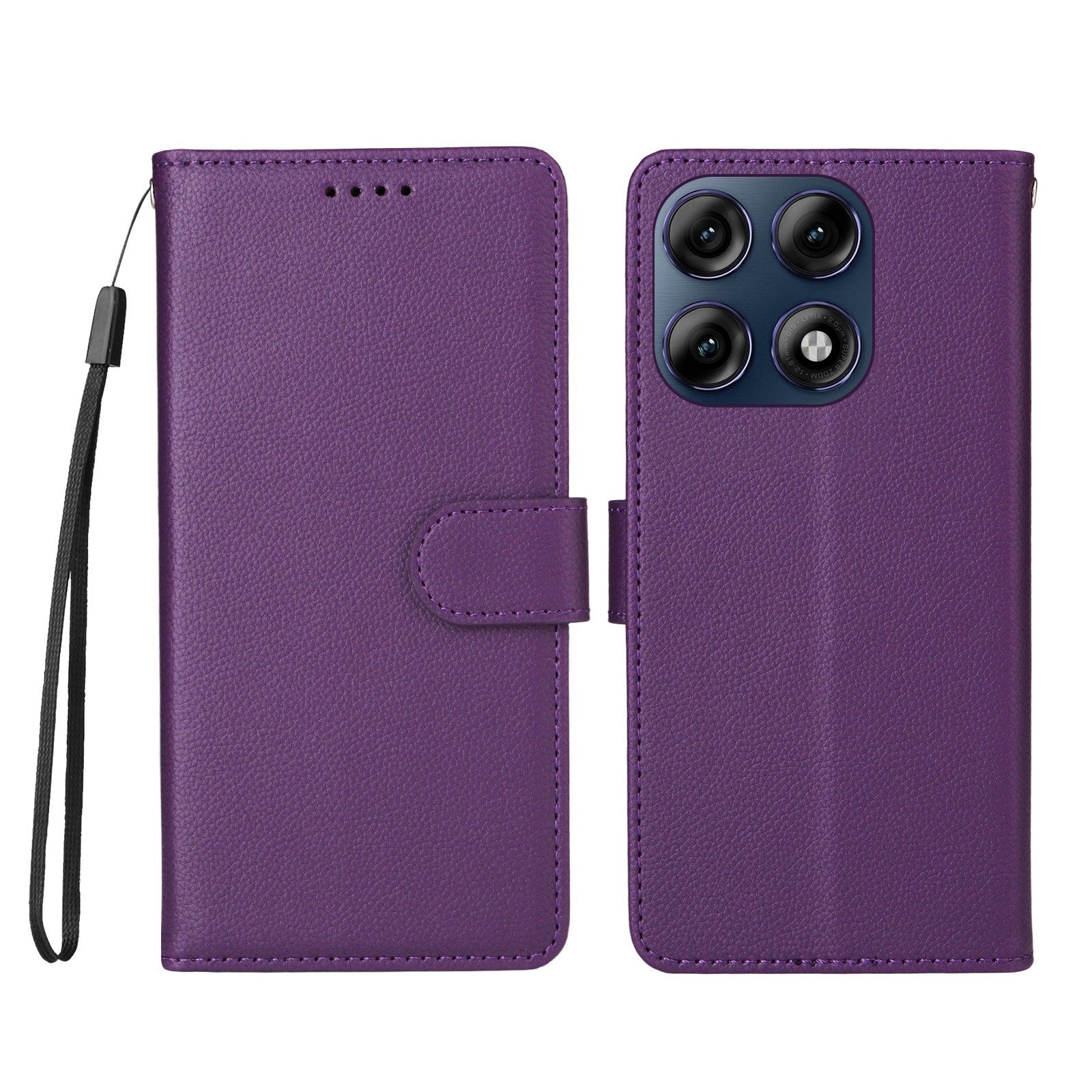 Motorola Edge 70 Pro EIDERWOOD Kunstlæder Flip Cover m. Strop - Lilla